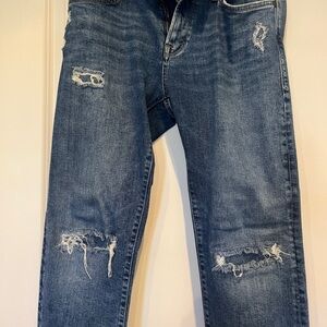 Mavi Men's Relaxed Fit Distressed Denim Jeans